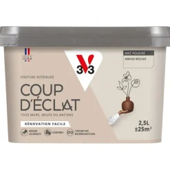 Outlet V33 Peinture intérieure Coup d'éclat greige délicat poudré 2,5L