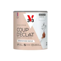 Clearance V33 Peinture intérieure Coup d'éclat blanc talc poudré 0,5L