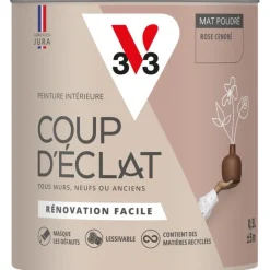 New V33 Peinture intérieure Coup d'éclat rose cendré poudré 0,5L