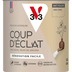 New V33 Peinture intérieure Coup d'éclat sable chaud poudré 0,5L