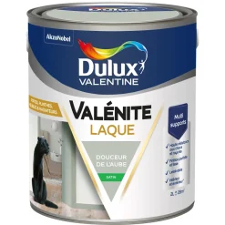 Sale DULUX VALENTINE Peinture laq acrylique Valénite Douceur De L'Aube Satin 2L