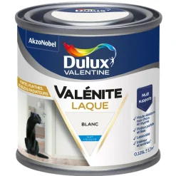 New DULUX VALENTINE Peinture laque acrylique Valénite Blanc Mat 125ml