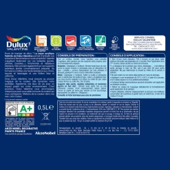 DULUX VALENTINE Peinture laque acrylique Valénite Gris Building Brill 0,5L