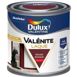 Sale DULUX VALENTINE Peinture laque acrylique Valénite Rouge Basque Brill 125ml