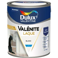 Online DULUX VALENTINE Peinture laque acrylique Valénite Blanc Mat 2L