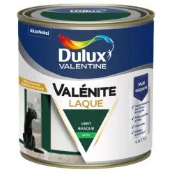 Hot DULUX VALENTINE Peinture laque acrylique Valénite Vert Basque Satin 0,5L