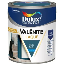 Outlet DULUX VALENTINE Peinture laque acrylique Valénite Bleu Paon Mat 2L
