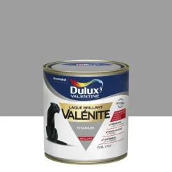 DULUX VALENTINE Peinture laque Valénite brillant Titanium 0,5 L