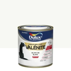 Sale DULUX VALENTINE Peinture laque Valénite brillant blanc de blanc 0,5L