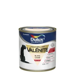 Hot DULUX VALENTINE Peinture laque Valénite brillant blanc cassé 0,5 L