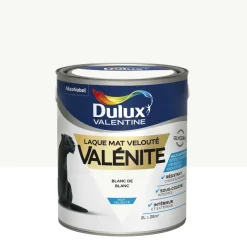 Online DULUX VALENTINE Peinture laque Valénite mat blanc de blanc 2 L