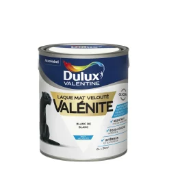 Online DULUX VALENTINE Peinture laque Valénite mat blanc de blanc 2 L