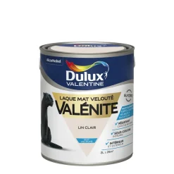 Clearance DULUX VALENTINE Peinture Laque Valénite Mat Lin Clair 2L