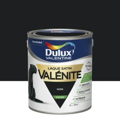 Sale DULUX VALENTINE Peinture laque Valénite satin noir 2 L