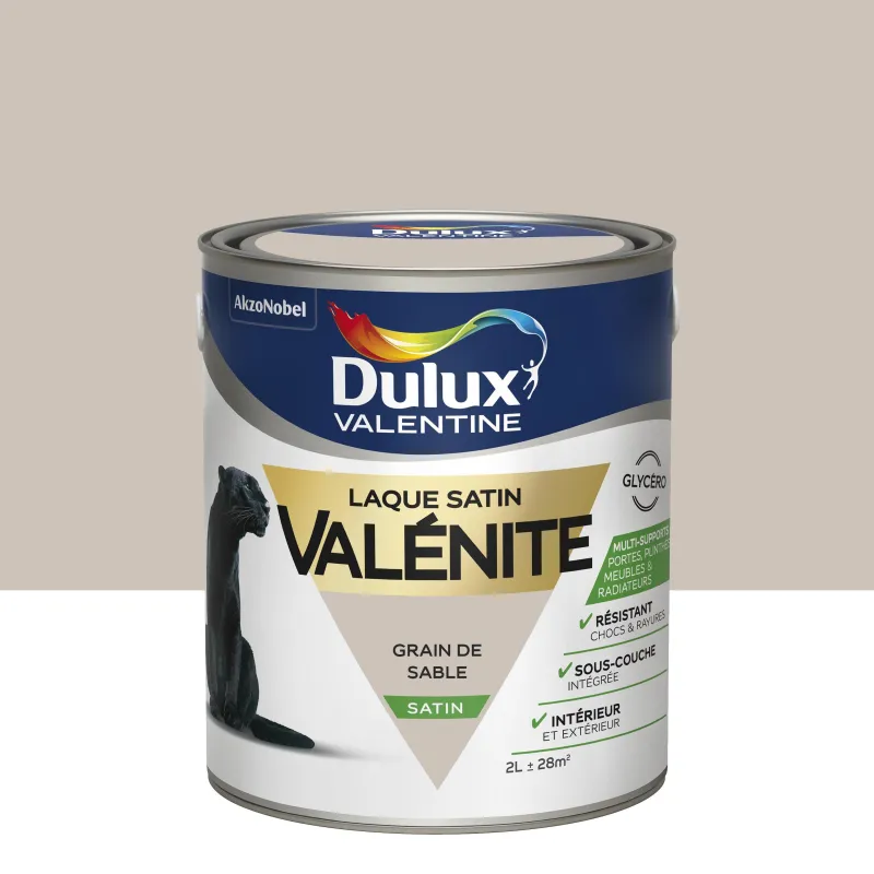 DULUX VALENTINE Peinture laque Valénite satin grain de sable 2 L