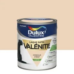 DULUX VALENTINE Peinture laque Valénite satin coquille d'oeuf 2 L