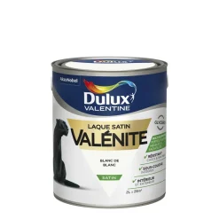 Sale DULUX VALENTINE Peinture laque Valénite satin blanc de blanc 2 L