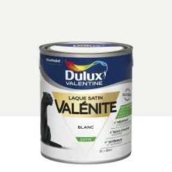 Clearance DULUX VALENTINE Peinture laque Valénite satin blanc 2 L