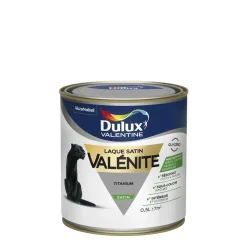 DULUX VALENTINE Peinture laque Valénite satin Titanium 0,5 L