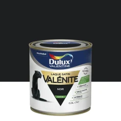 Sale DULUX VALENTINE Peinture laque Valénite satin noir 0,5 L
