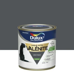 Clearance DULUX VALENTINE Peinture laque Valénite satin gris foncé 0,5 L