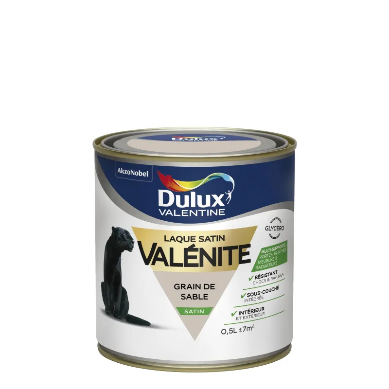 Online DULUX VALENTINE Peinture laque Valénite satin grain de sable 0,5 L