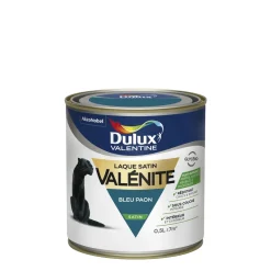 Outlet DULUX VALENTINE Peinture laque Valénite satin bleu Paon 0,5 L