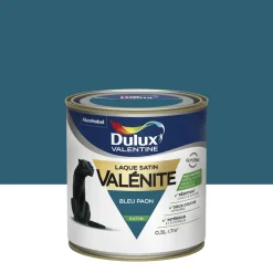 Outlet DULUX VALENTINE Peinture laque Valénite satin bleu Paon 0,5 L