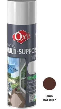 Clearance OXI Peinture multi-supports Top 3+ Brun Satin 400ML
