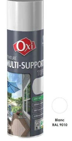 Hot OXI Peinture multi-supports Top3+ Blanc Satin 400ML
