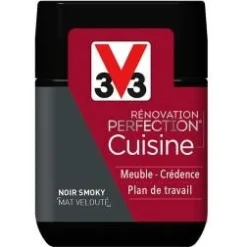 Online V33 Peinture rénovation cuisine noir smoky mat 75ml