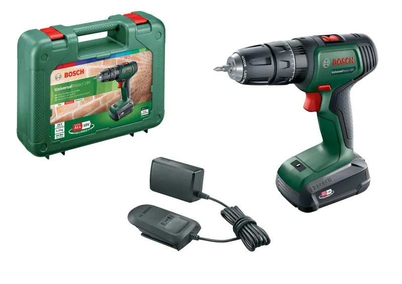 New BOSCH Perceuse percussion UniversalImpact 18 1 batterie 18V