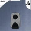 Hot 3M Petit crochet adhésif rond bi-matière argent/noir