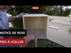RENZ Pied aluminium à sceller noir