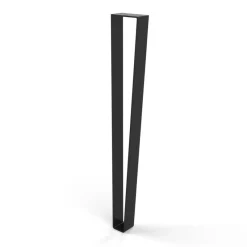 Pied métal plat pour table haute acier noir 100x710x50mm