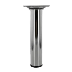 New Pied rond M10 Ø30 mm acier chromé brillant H.150 mm
