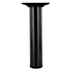 Pied rond M10 Ø30 mm acier époxy noir H.150 mm.