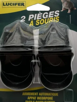 Clearance 2 pièges à souris en plastique pré appâtés LUCIFER