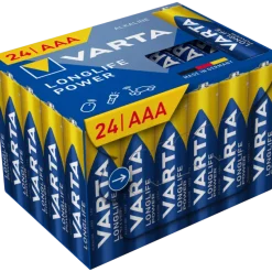 New VARTA Piles alcalines LR03 Longlife Power (x24)