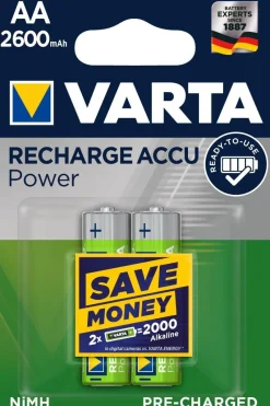 Discount VARTA Piles rechargeables HR6/AA 2600mAh 1,2V (x2)