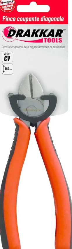 DRAKKAR EQUIPEMENT Pince coupante 160mm bi-matière - sur carte
