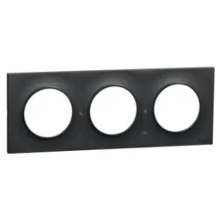 SCHNEIDER Plaque de finition Odace Styl 3 postes anthracite 71mm