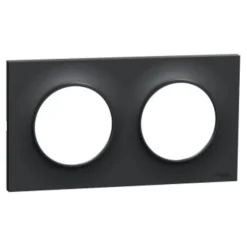 New SCHNEIDER Plaque de finition Odace Styl 2 postes anthracite 71mm