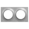 Clearance SCHNEIDER Plaque de finition Odace Styl 2 postes aluminium 71mm