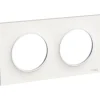 Sale SCHNEIDER Plaque de finition Odace Styl 2 postes blanche 71mm