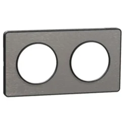 Sale SCHNEIDER Plaque de finition Odace Touch 2 postes alu brossé 71mm