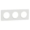 SCHNEIDER Plaque de finition Odace Touch 3 postes blanche 71mm
