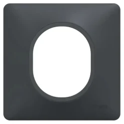 Best SCHNEIDER Plaque 1 poste Ovalis anthracite