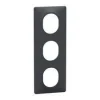 Hot SCHNEIDER Plaque 2 postes Ovalis verticale 71mm anthracite