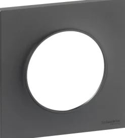 Discount Plaque 1 poste styl Odace gris anthracite